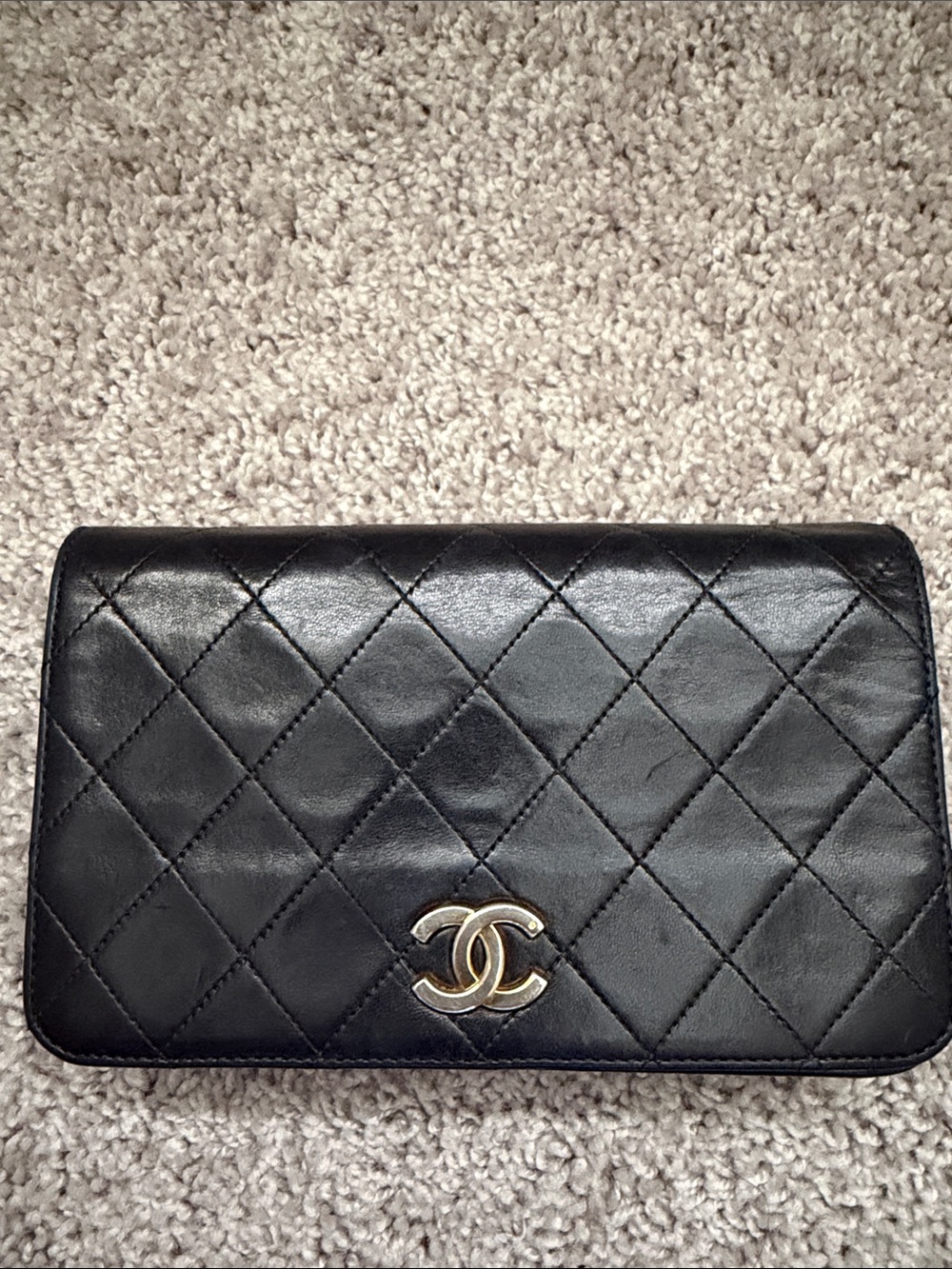 Chanel Black Quilted Crossbody Bag with Gold Chain